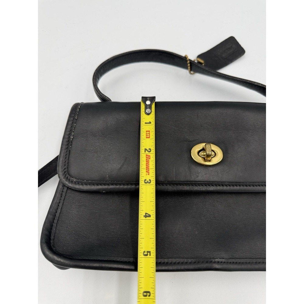 COACH Vintage Black Geometric Top Handle & Long Strap Purse 9044 Hang Tag USA - Picture 15 of 16